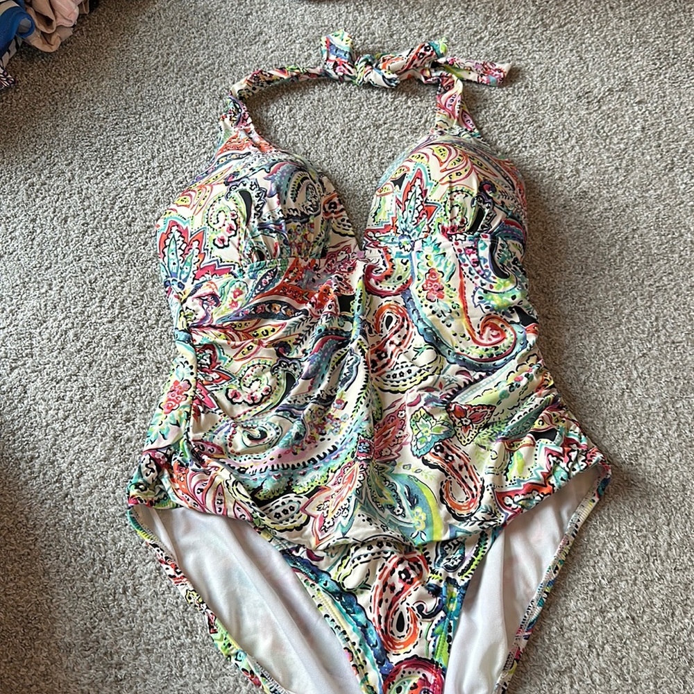 Ralph Lauren one piece halter swimsuit